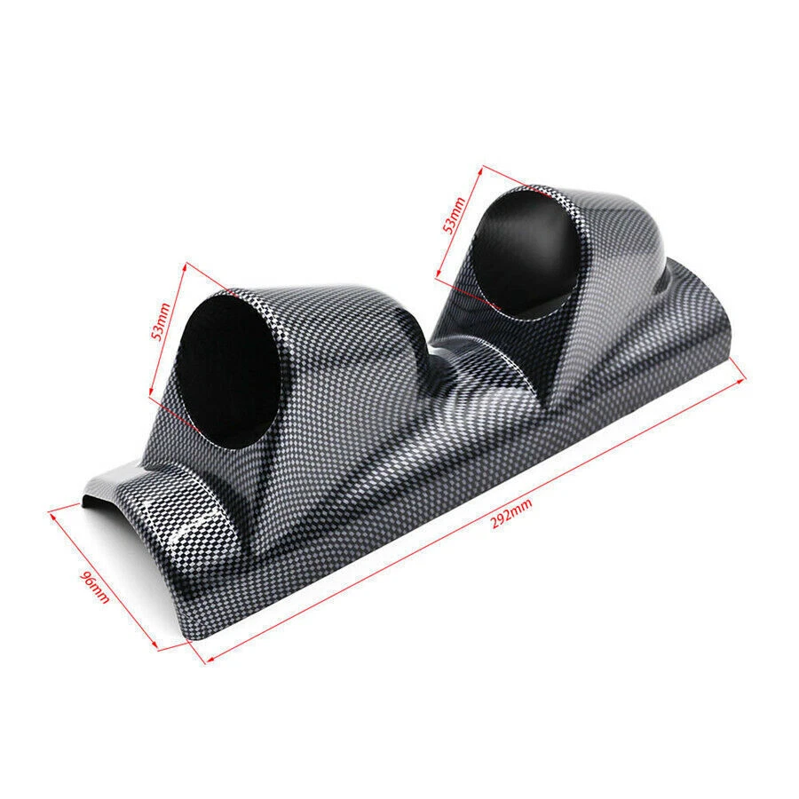 Car Meter 2"(52mm) Carbon Fiber A Pillar Pod Dual Holes Gauge Holder Pod - Left - Image 4 of 4