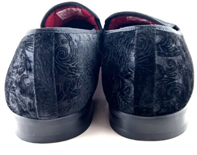La Milano Broderick II Black Velvet A120097 Slip On Loafers  display picture 3