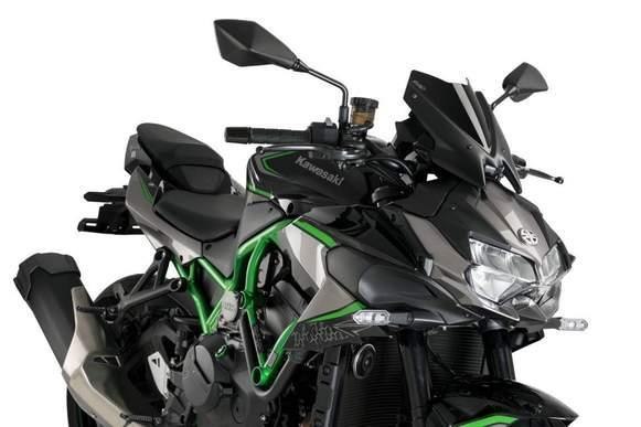 Puig Sport Screen Windshield Deflector Black Opaque Kawasaki Z H2 2020 - 2025