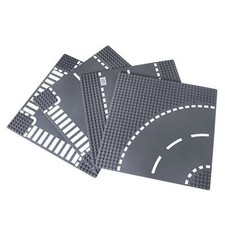 1x Piastra Stradale Strada Blocchi di Bloccaggio 7280 7281 City Pavimento Marche Compatibile