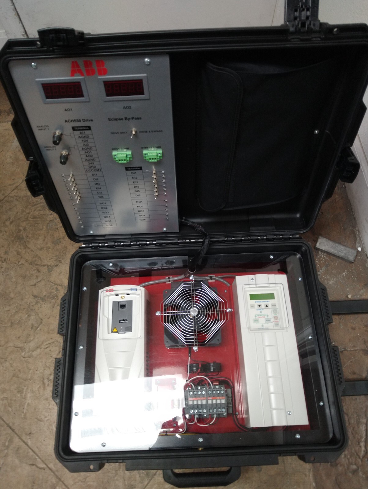 ABB ACH550 HVAC Drive Fully Functional Demo/Training System in E-Clipse Case