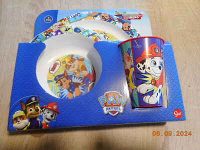 Kindergeschirr Teller bunt Kunststoff PAW PATROL  3-teilig Kindergeburtstag