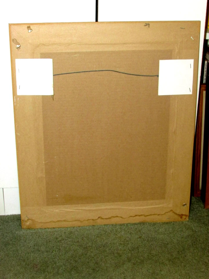 VENICE 9.5x9.5 pastel print w/3+" mat black 3" frame 20 +x24 overall(N clst) - Image 4 of 4