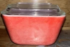 Vintage Pyrex 0501 Primary Color Red Refrigerator Dish with 501-C Lid