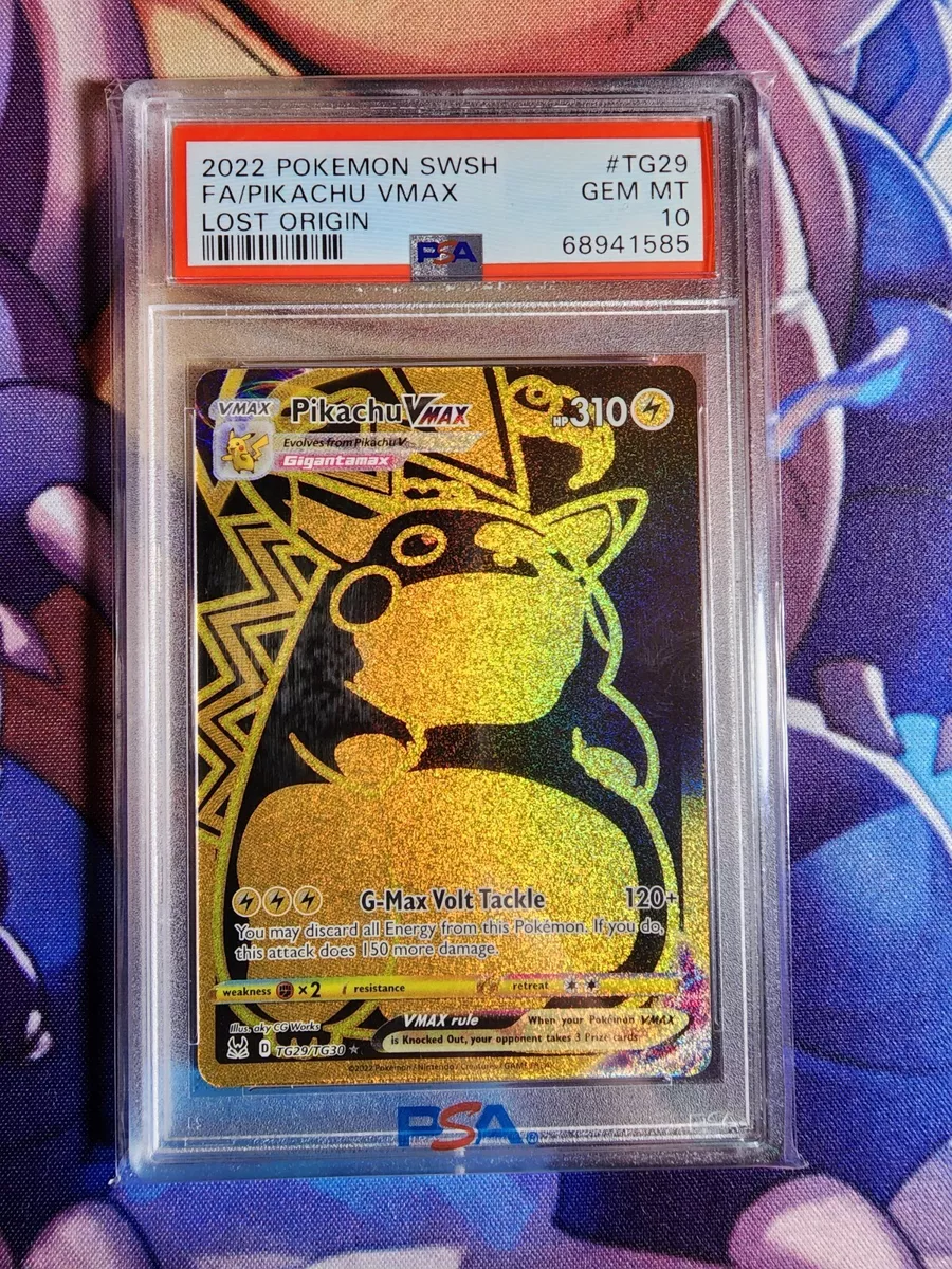 PSA 10 Gem Mint Full Art Pikachu VMax 2022 Pokemon Lost Origin #TG29