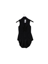 Cappotto donna All Saints UK 6 nero lana con rayon, soprabito viscosa