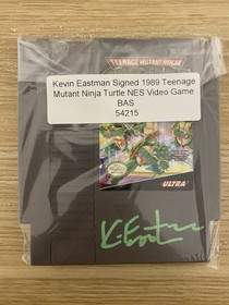Kevin Eastman firmato Teenage Mutant Ninja Turtles NES gioco Beckett BAS auto