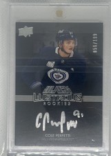 2021-22 Upper Deck Black Lustrous Rookies #LRS-CP Cole Perfetti! #163/199!