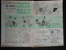 Circus Wagon Floats *Great for Parades* 1964 How-To build PLANS *8 styles