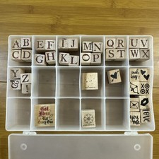 Wood Mounted Rubber Stamps - Capital Letters A-Z   And Miscellaneous