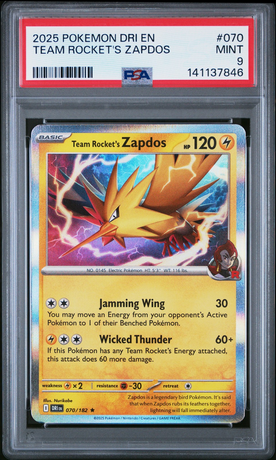 Team Rocket's Zapdos #70