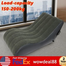 Inflatable Sofa Bed w/Air Pump Portable Air Blow Up Lounger Recliner Couch Chair