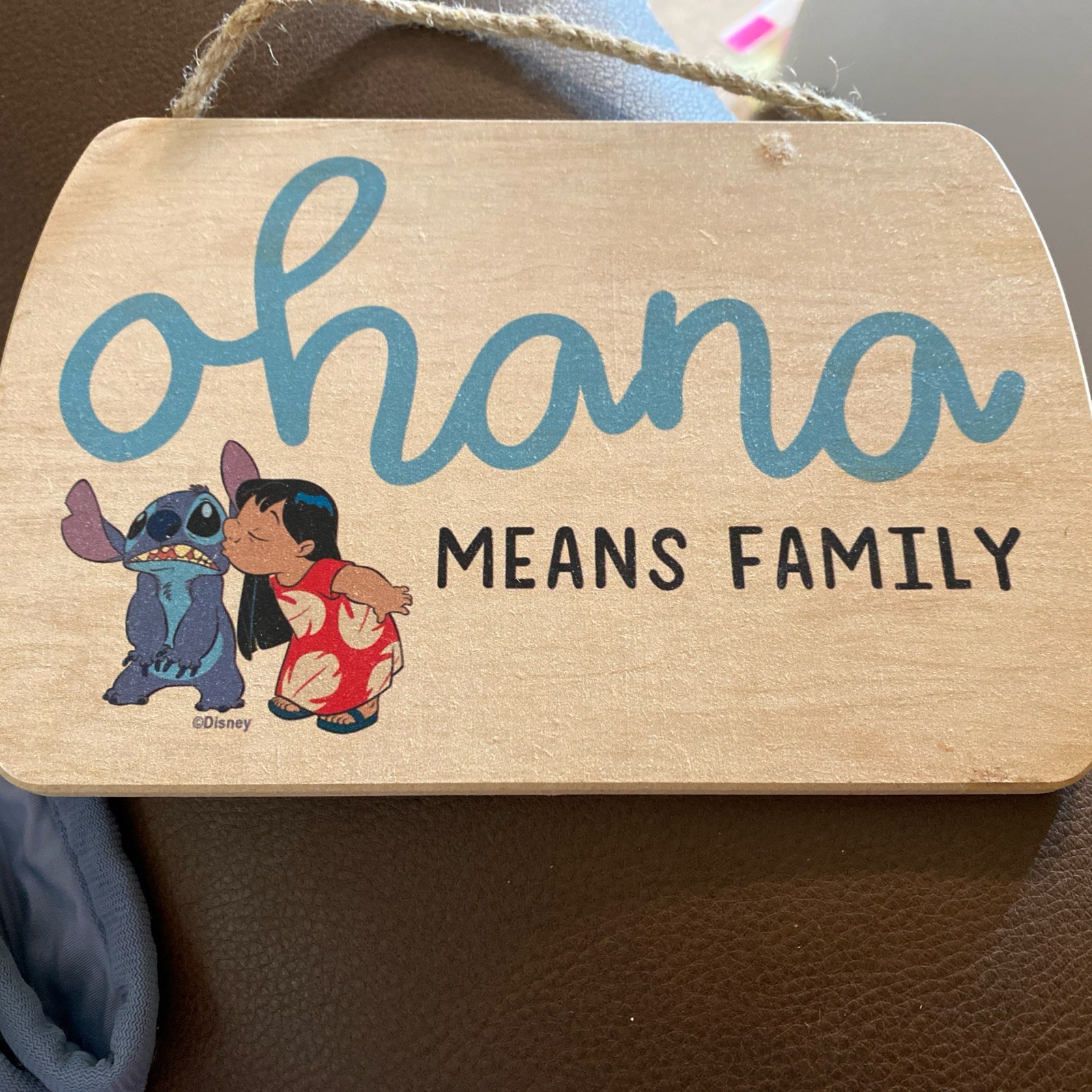 Disney Lilo and Stitch Ohana significa familia colgante madera decoración de pared - lindo Ohan...