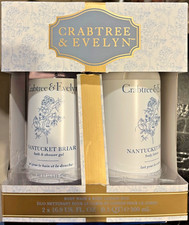 CRABTREE EVELYN Nantucket Briar Body Lotion Bath Shower Gel 16.9 OZ Set New