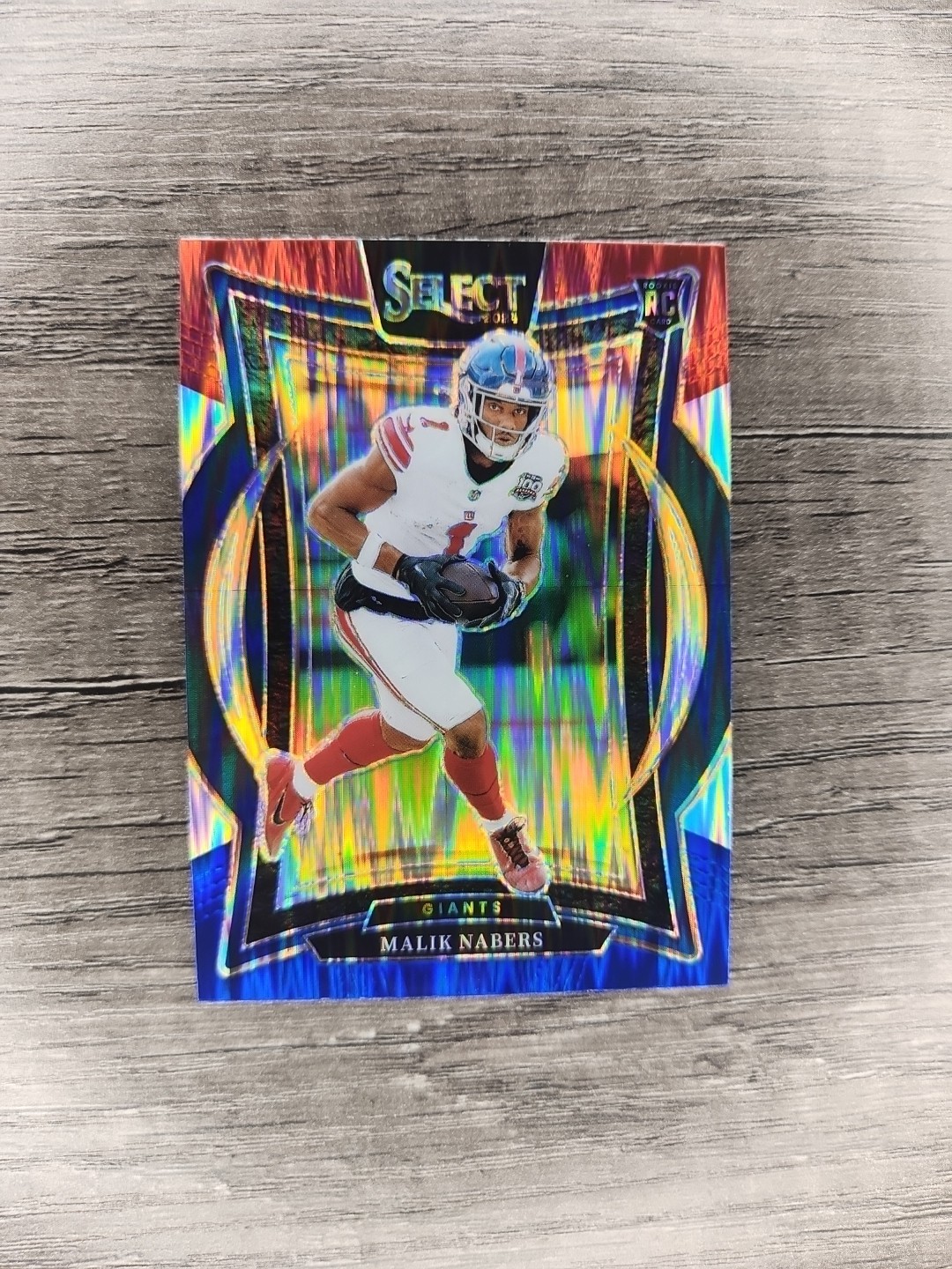 2024 Panini Select - Concourse Malik Nabers #29 Red & Blue Shock Prizm (RC)