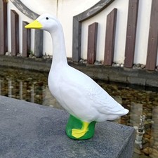 White Garden Goose Statue - Large