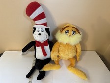 Lot Kohls Cares Dr Seuss Plush Lot Cat In the Hat  Yellow Lorax Kohl's