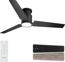 Ceiling Fan with Lights, 52 Inch Low Profile Ceiling Fans with Light and Remote,