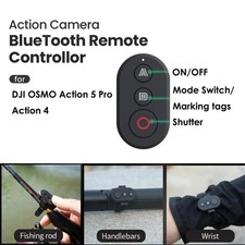 Bluetooth Remote Control for DJI Osmo Action 5 Pro Action 4 Camera Selfie Stick
