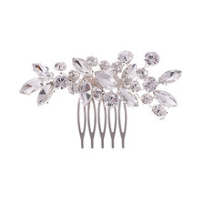 Braut Hochzeit Haarkamm Kristall Haarschmuck, Braut Haarkämme Silber Braut Haart