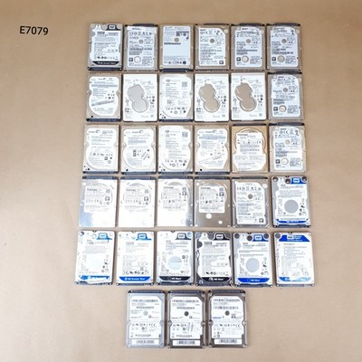 Lot of 32 Mixed 500GB 2.5'' Laptop HDD Hitachi/Seagate/HGST Hard Disk Drive E7079