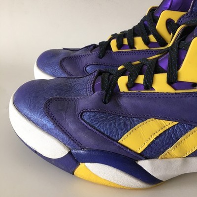 Reebok Shaq Attaq Retro LSU Lakers Purple Basketball Sneaker Men's