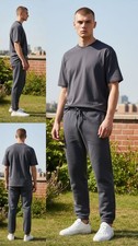 Image of Lacoste Sport Men's Charcoal Cuffed Track Pants Size FR5 / US L / 37 - 38" Waist