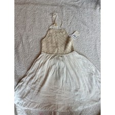 O'Neill Kindra Crochet Halter Mini Dress White Cream Women's Medium #150