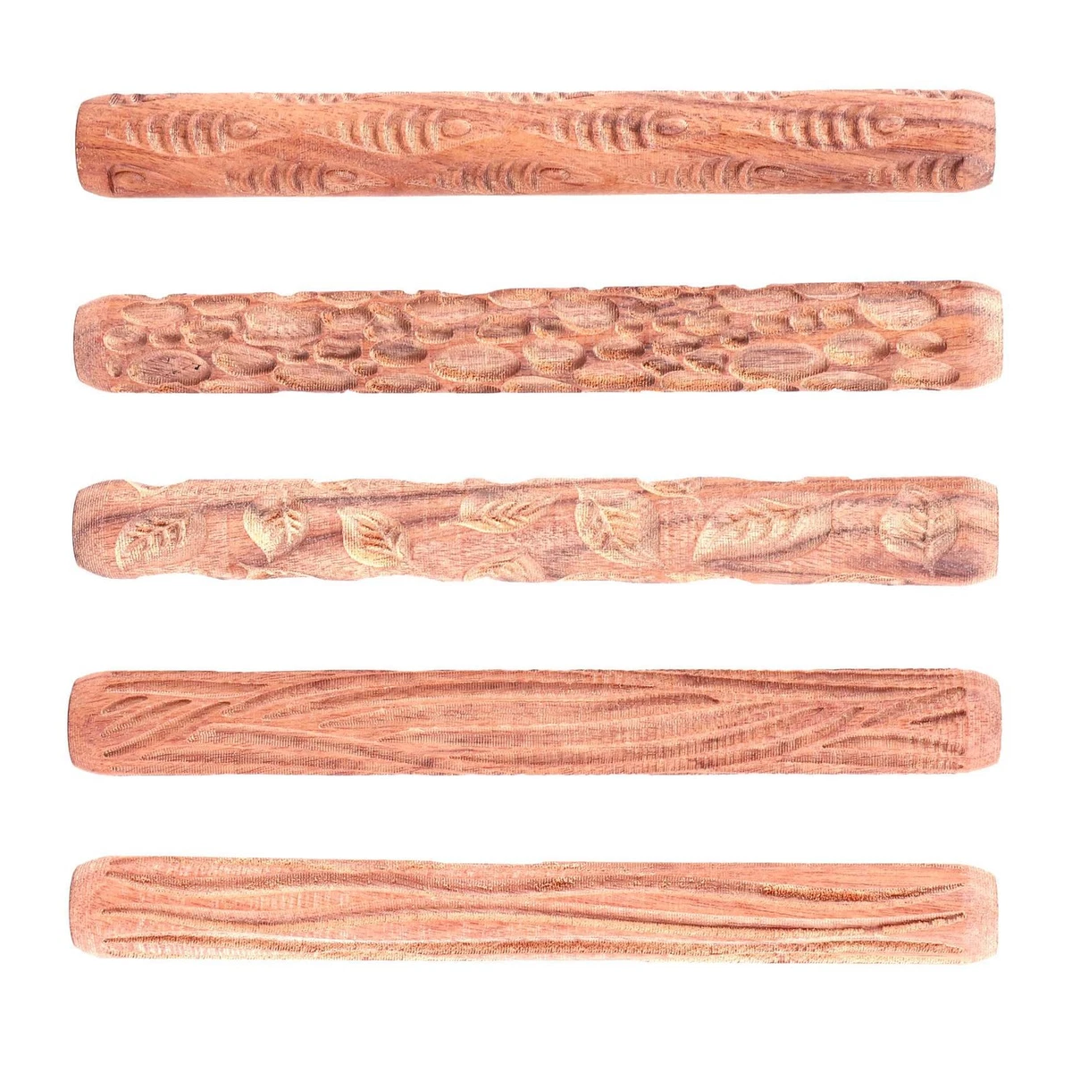 5PCS Pottery Tools Wood Hand Rollers for Clay Clay Stamp Clay Pattern2999