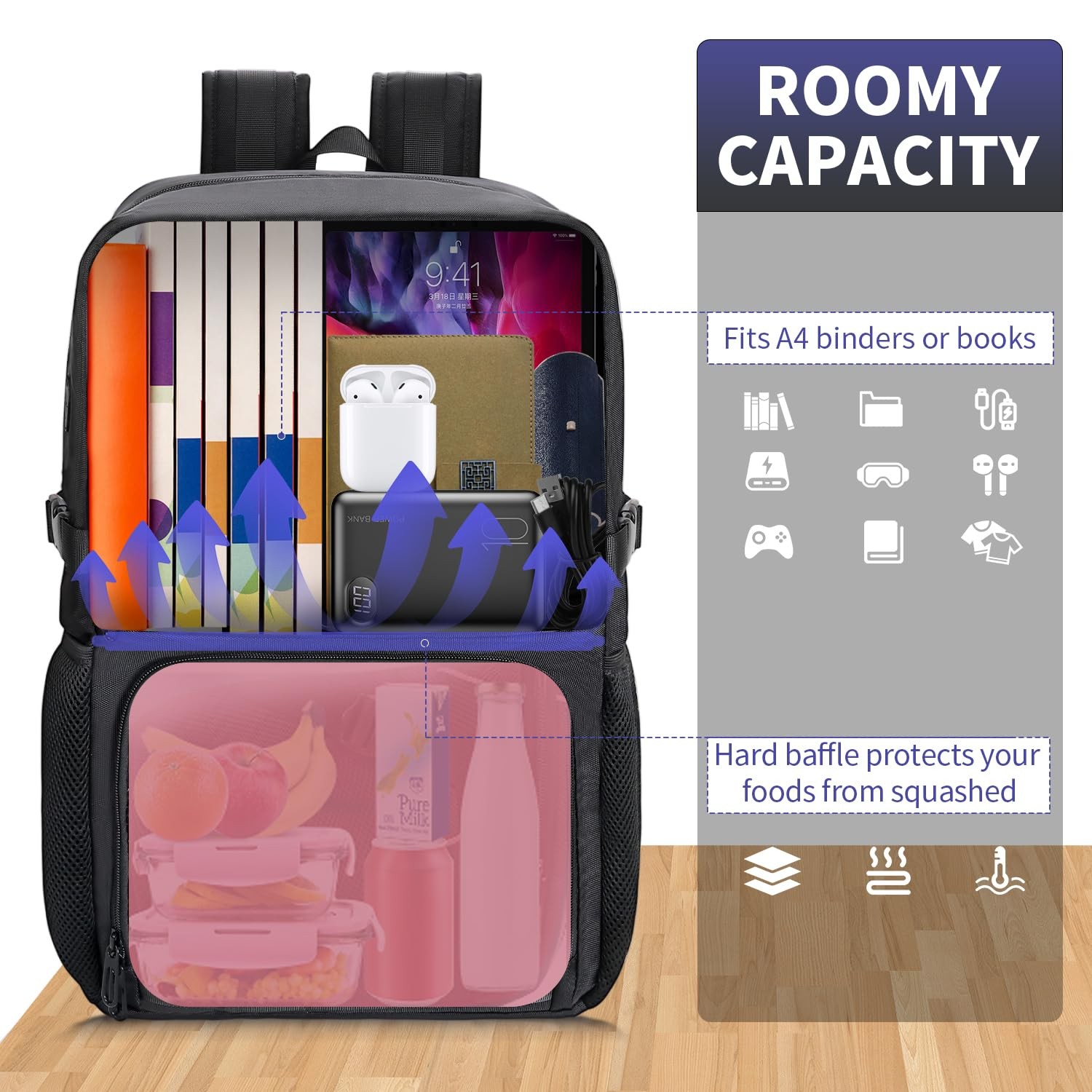 Lunch Backpack, Work Backpack with Insulated Cool… - image 2