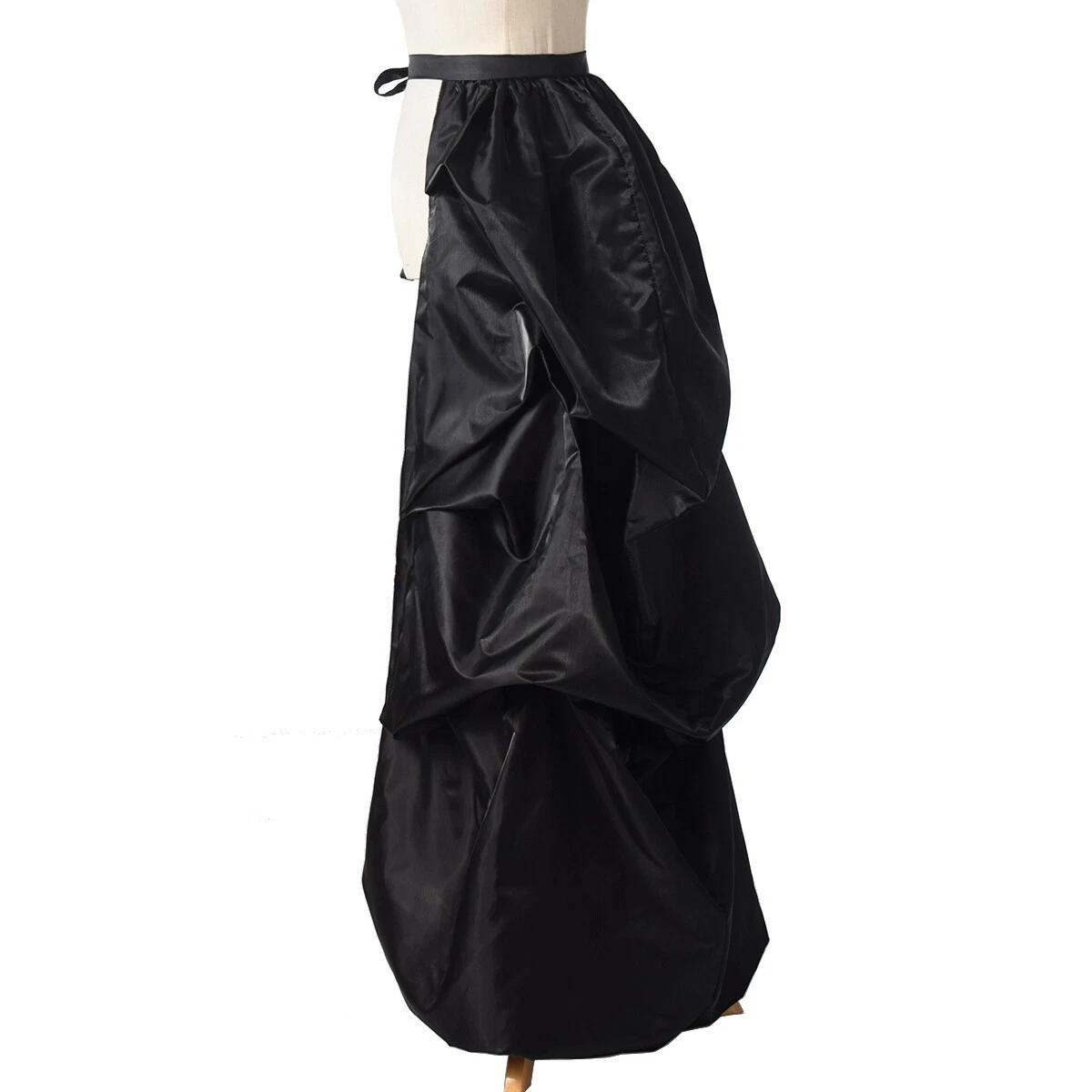 Mujeres Victoriano Pettiskirt Steampunk Bustle Sobrefalda Desmontable Tren Falda