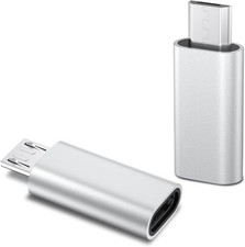 2 Pack Micro USB to USB C Adapter - Seamless Data Transfer for Galaxy Devices