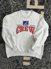 Vintage 90s Men Jerzees Cotton Sweats Crew sweatshirt Size L Gray Made In USA