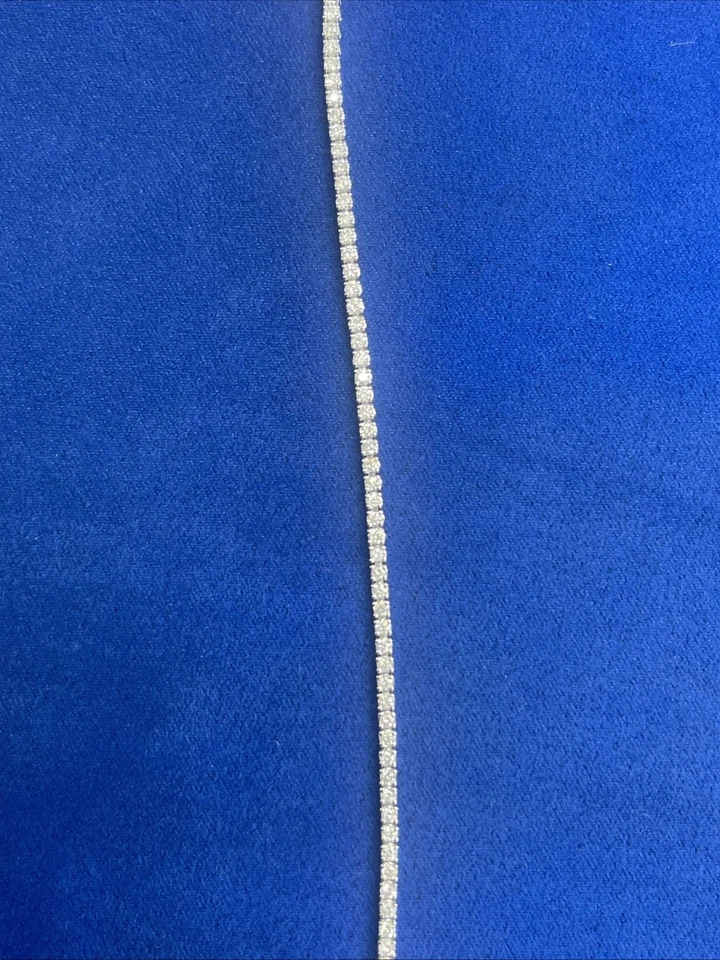 1.0 CT Natural Diamond Tennis Bracelet 14K White Gold 7" 4-Prong - Image 3 of 4