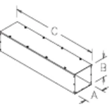 1 PC Nvent Hoffman F44T124GVP Straight Section Wireway, 1 Rating, Steel, Powder