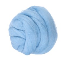 Wool Roving Yarn, 150G/5.3OZ Felting Wool Pure Roving Yarn, Blue