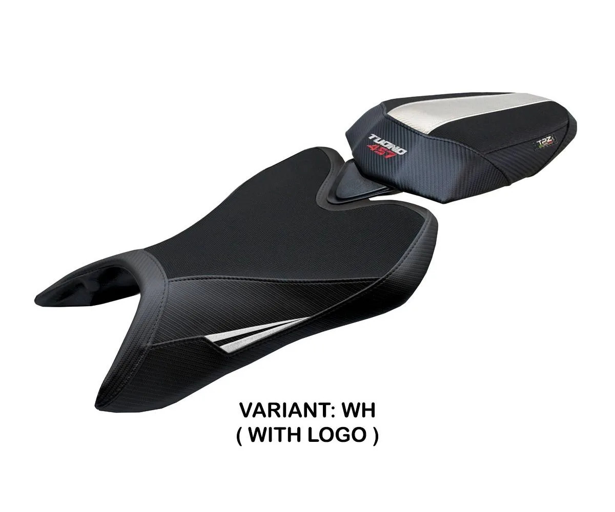 Seat cover Vignesh White WH + logo Tpz compatible APRILIA TUONO 457 2025 2026