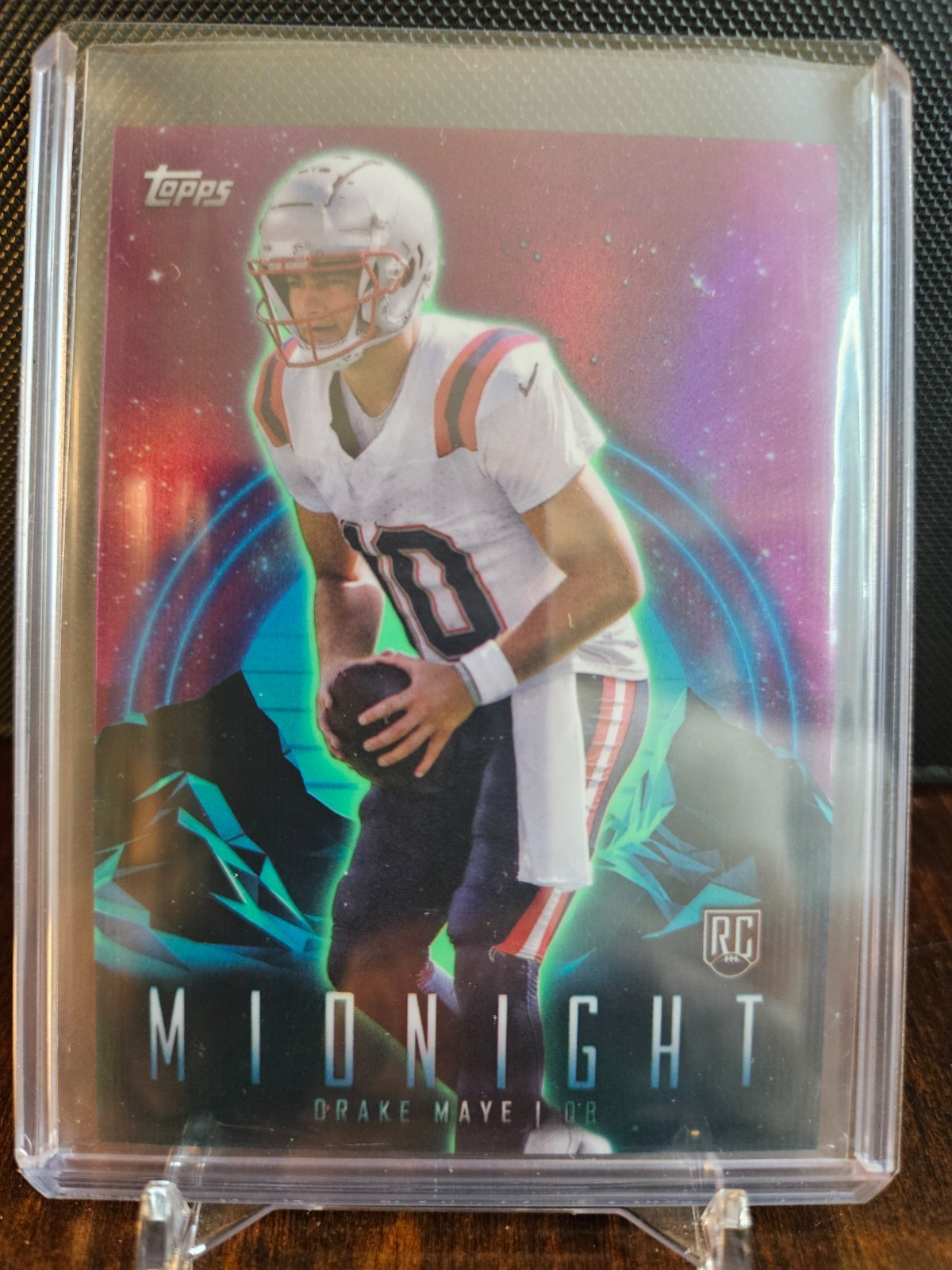 2024 Topps Midnight - Rookie Drake Maye #62 New England Patriots Zodiac parallel