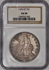 1876-CC Trade Silver Dollar $1 NGC AU58 - Original!