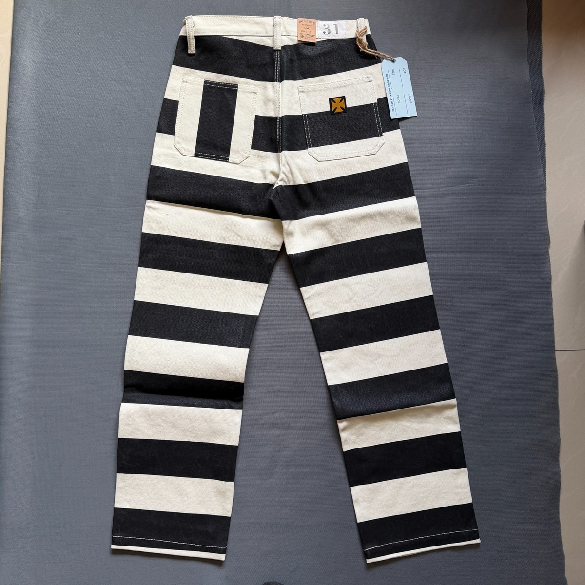 BOB DONG 16oz Canvas Prisoner Pants Classic Moto Style Biker's