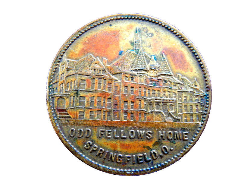 1900-1930 INTERNATIONAL ORDER OF ODD FELLOWS SPRINGFIELD OHIO MEDAL # 871 RARE
