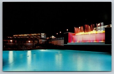 Country Squire Motel Rochester NY Night View 1960 Vintage Postcard New York