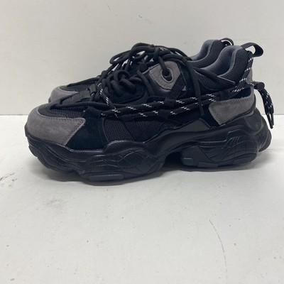 Beau Today Black Grey Suede Mesh Sneaker Men's Size 6