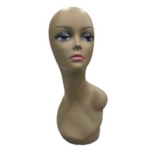 Vintage Female Mannequin Head Bust Display For Wig Hat Jewelry Display Stand 18
