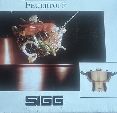 SIGG Kupfer Feuertopf Elektrisch OVP Unbenutzt NP 450 mit Körbchen NEU TOP