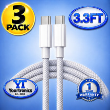 3 PACK USB-C Braided Cable Charger For Apple iPhone 17 16 15 Pro Plus Max OEM
