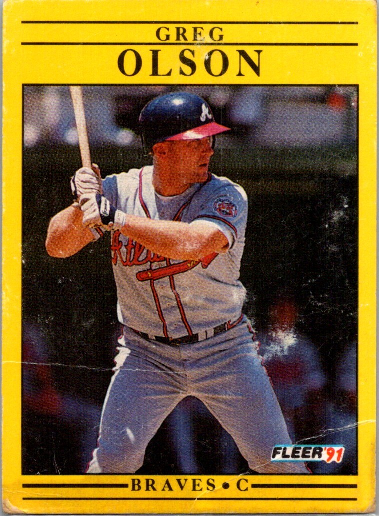 1991 Fleer Greg Olson Atlanta Braves #9