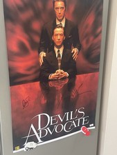 Al Pacino+ Keanu Reeves Auto  Devil's Advocate 24x37 Movie Poster COA