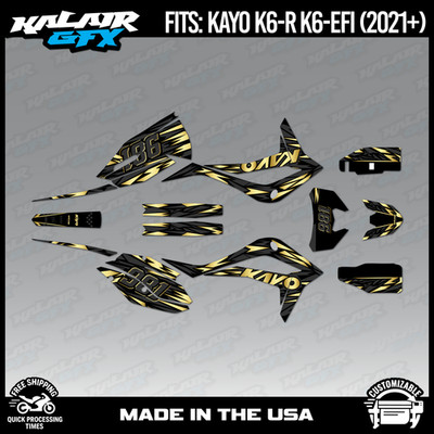 Graphics Kit for Kayo K6-R K6-EFI 250 (2021+) Twitch Series - GOLD