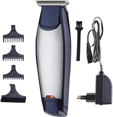 Kemei KM-5021 Men's Blue Silver 3-in-1 Rechargeable Hair Clipper Trimmer Shaver